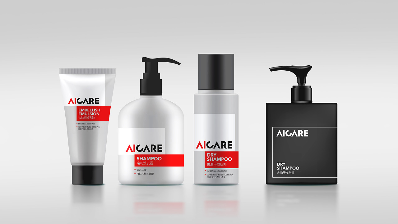 Aicare 美發(fā)產(chǎn)品包裝設(shè)計(jì) 簡約美學(xué)與專業(yè)質(zhì)感的視覺表達(dá)